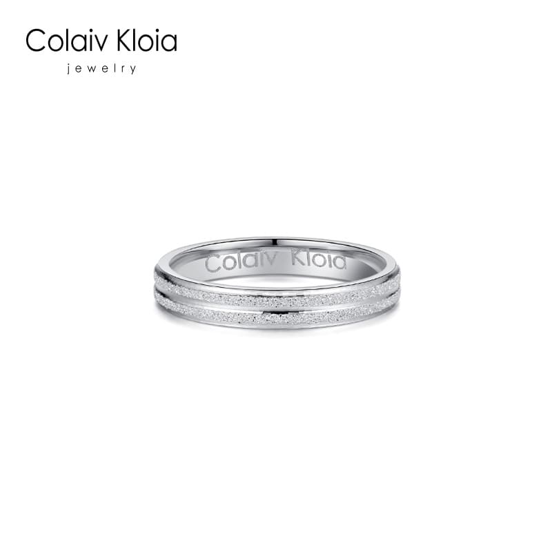 Colaivkloia情侣戒指男女对戒银一对婚戒时尚饰品七夕情人节生日礼物送男女友 310情侣一对价（男女码数备注） 开口可调节