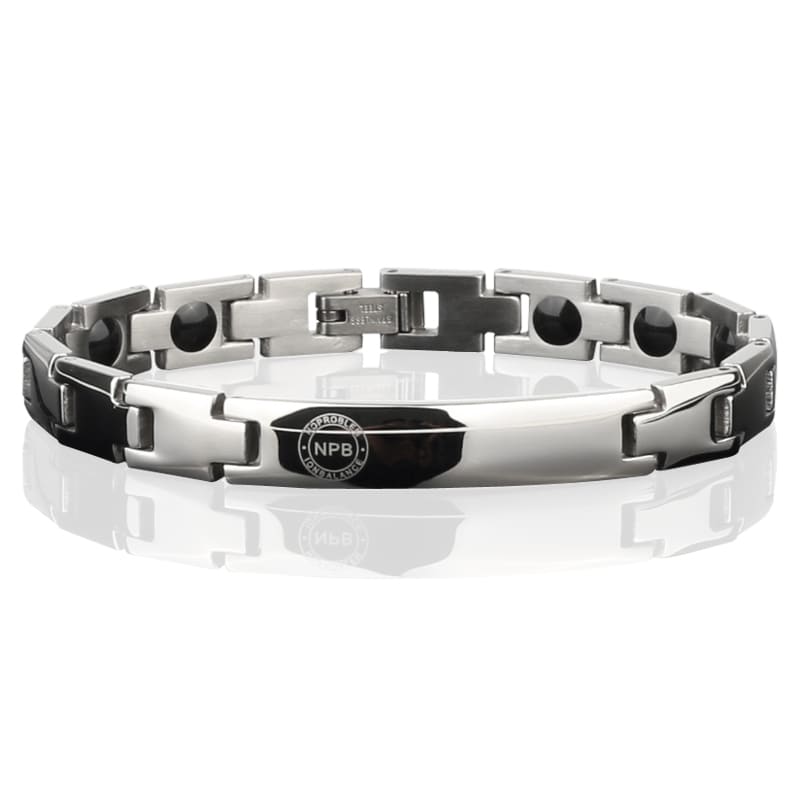 泊莉恩（Noproblem） 泊莉恩负离子能量手链男女防辐射磁石情侣手环韩版时尚生日礼物 银色女款